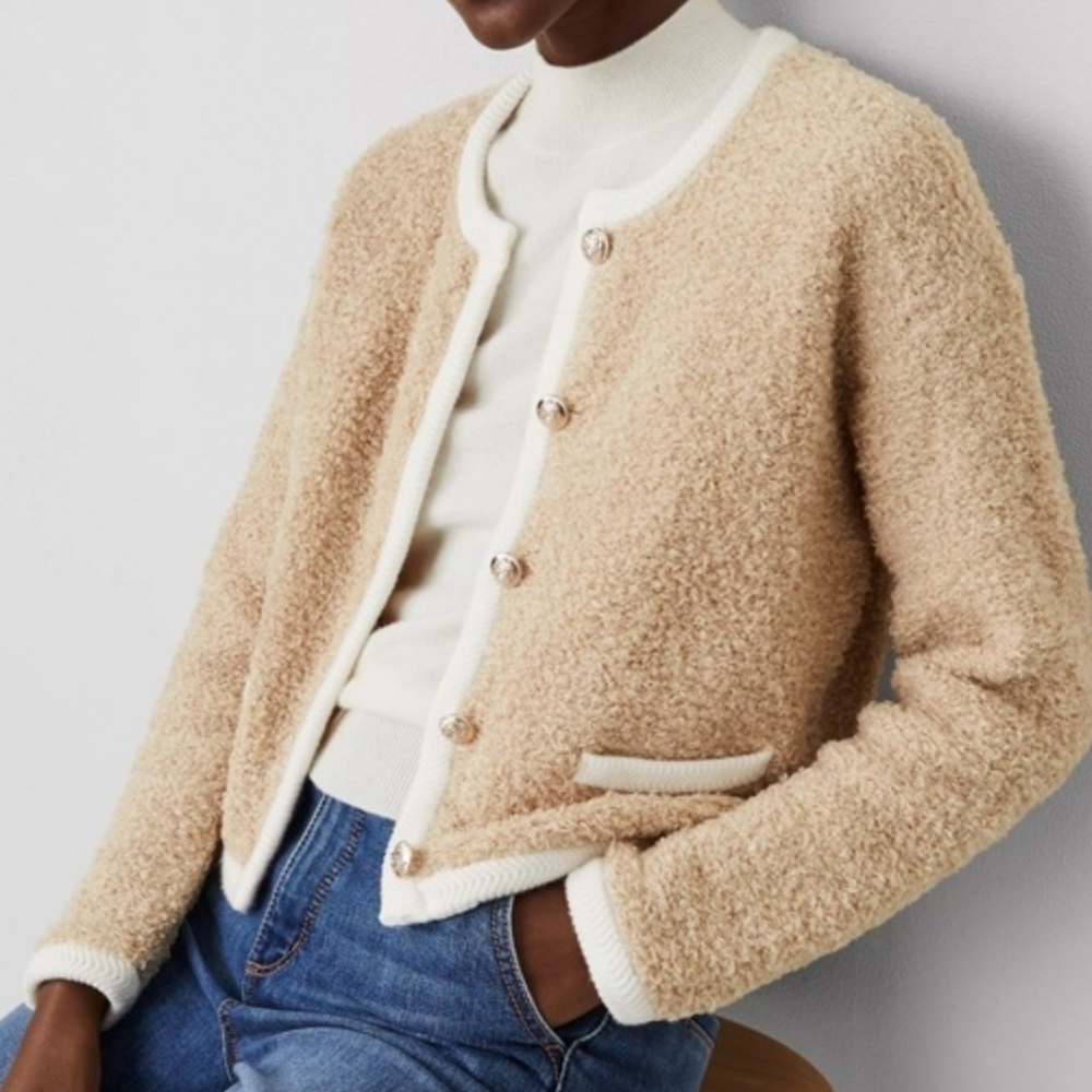 NWT ANN TAYLOR | $149 Boucle Sweatee Cardigan